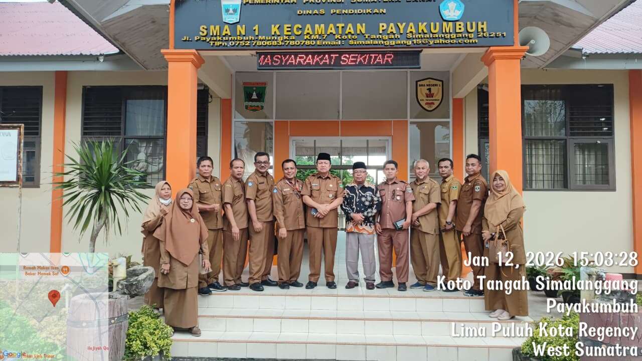 Kunjungan kepala Dinas ke SMAN 1 Kec.Payakumbuh